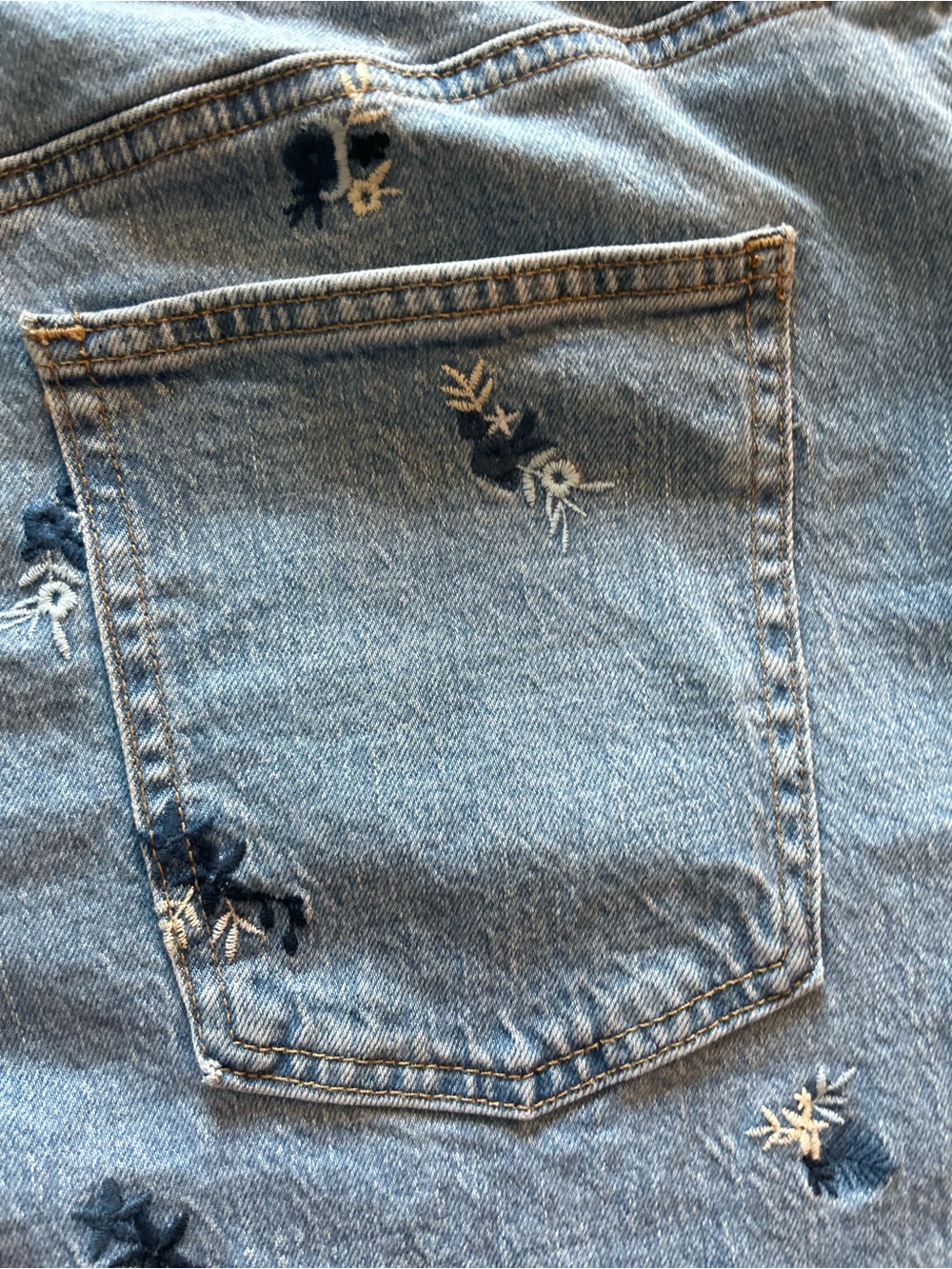 Talbots Light Blue Straight-Leg Jeans with Subtle Embroidery - Picture 9 of 11